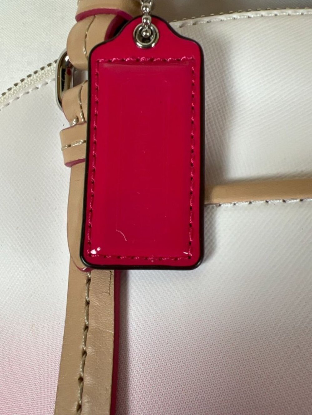 VintageCoach Dome Satchel F29262 Pink White Ombre Handbag - Picture 3 of 11